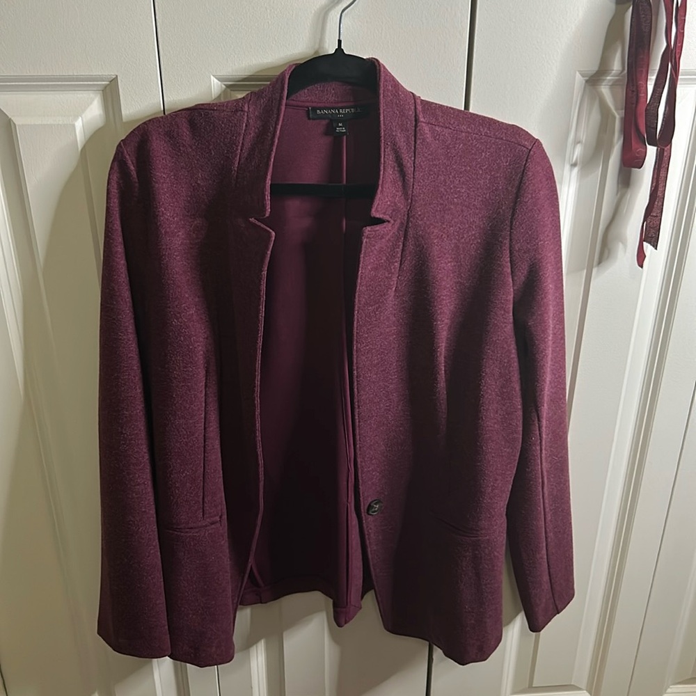 NWT banana republic maroon soft blazer sz medium